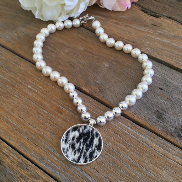 Silver And Pearl Necklace